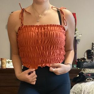 Out From Under Jessica Smocked Tie-Shoulder Cami